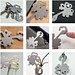 Geschenkartikel: ROMINOX® Key Tool Lucky Charm / Kleeblatt Glücksbringer (19 Funktionen) im Motiv-Mäppchen Danke, silber