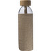 Glasflasche mit Juteummantelung 500 ml, transparent