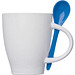 Porzellantasse mit Löffel, 250 ml, blau