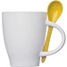 Porzellantasse mit Löffel, 250 ml, gelb