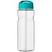 H2O Active® Eco Base 650 ml Sportflasche mit Ausgussdeckel, transparent/aquablau