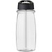 H2O Active® Pulse 600 ml Sportflasche mit Ausgussdeckel, transparent/schwarz