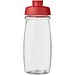 H2O Active® Pulse 600 ml Sportflasche mit Klappdeckel, transparent/rot