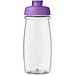 H2O Active® Pulse 600 ml Sportflasche mit Klappdeckel, transparent/lila