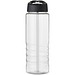 H2O Active® Treble 750 ml Sportflasche mit Ausgussdeckel, transparent/schwarz