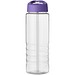 H2O Active® Treble 750 ml Sportflasche mit Ausgussdeckel, transparent/lila