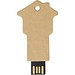 Haus USB-Stick 2.0 aus recyceltem Papier, Kraftpapier, 1GB