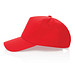 Impact 5 Panel Kappe aus 280gr rCotton mit AWARE Tracer, rot