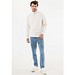 IQONIQ Elgon Quarter-Zip-Sweater aus rec. Baumwolle, ivory white, S