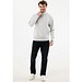 IQONIQ Elgon Quarter-Zip-Sweater aus rec. Baumwolle, light heather grey, S