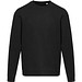 Jasper 280 g/m² Pullover mit Rundhalsausschnitt aus recycelter Bio Baumwolle (OCS), unisex, schwarz, M