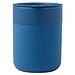 Java 330 ml Keramikbecher mit Silikonhülle und Kunststoffdeckel, blau