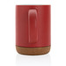 Keramikbecher mit Korkboden, rot