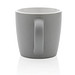 Keramiktasse innen coloriert, grau, weiß
