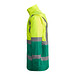 Kombinierter, gesteppter Parka Merak mit High Visibility, S, garden green/fluor yellow
