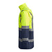 Kombinierter, gesteppter Parka Merak mit High Visibility, S, navy/fluor yellow
