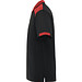 Kurzarm-Poloshirt Samurai in Farbkombination, XXL, schwarz/rot