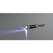 LERGAN. Schlüsselanhänger aus Aluminium mit LED, Schwarz