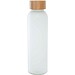 Lume 500 ml Flasche aus mattiertem Kalknatronglas mit Bambusdeckel, weiss