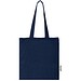 Madras 140 g/m² Baumwoll Tragetasche aus GRS recycelter Baumwolle, 7L, navy