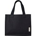 Odessa Mini-Tragetasche mit Bodenfalte aus 220 g/m² GRS Recyclingbaumwolle 9L, schwarz