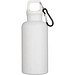 Oregon 400 ml einfarbige RS-zertifizierte Trinkflasche aus recyceltem Kunststoff mit Karabinerhaken, weiss