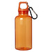 Oregon 400 ml RCS-zertifizierte Trinkflasche aus recyceltem Kunststoff mit Karabiner, orange