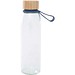 Porto 500 ml Glas-Flasche mit Silikongriff und Bambusdeckel, Ozeanblau