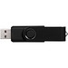 Rotate Metallic USB-Stick, schwarz, 2GB