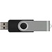 Rotate USB-Stick 3.0 mit Doming, schwarz, 16GB