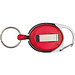Schlüsselanhänger mit Karabiner und ausziehbarem Schlüsselring, rot