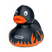 Schnabels® Bade-Ente Flammen mit Slogan Auftragsgriller, schwarz