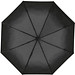 Taschenschirm aus Pongee mit Karabinergriff, schwarz
