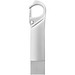 Typ C USB Stick 3.0 mit Karabiner, silber, 128GB