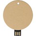 USB-Stick 2.0 rund aus recyceltem Papier, Kraftpapier, 64GB
