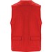 Venera Arbeitsweste mit V-Ausschnitt und mehreren Taschen, 200 g/m2, rot, 2XL