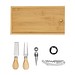 Wein- und Käseset BAMBOO WINE,braun, silber