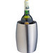 Weinkühler aus Edelstahl, doppelwandig, grau