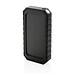 XD COLLECTION 10.000 mAh Solar-Powerbank mit 10W Wireless aus RCS Plastik, schwarz