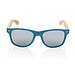 XD COLLECTION Sonnenbrille aus Bambus und RCS recyceltem Kunststoff, blau