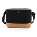 XD COLLECTION Two-Tone Kühltasche mit Korkdetails, schwarz