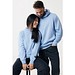 Iqoniq Yengo Hoodie mit Seitentaschen aus rec. Baumwolle, sky blue, XS