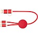 Alasia 30 cm 5-in-1 Kabel aus recyceltem Kunststoff für Datenübertragung und 27W Schnellladung, rot