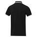 Amarago Polo mit abgesetztem Rand für Herren, schwarz, M