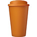 Americano® Eco 350 ml recycelter Becher mit auslaufsicherem Deckel, orange