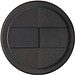 Americano® Eco 350 ml recycelter Becher mit auslaufsicherem Deckel, schwarz/schwarz