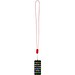 Anser Smartphone Lanyard aus recyceltem Kunststoff mit 27 W 5-in-1 integriertem Kabel, rot