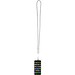Anser Smartphone Lanyard aus recyceltem Kunststoff mit 27 W 5-in-1 integriertem Kabel, weiss