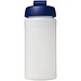 Baseline® Plus 500 ml Sportflasche mit Klappdeckel, transparent/blau
