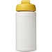 Baseline® Plus 500 ml Sportflasche mit Klappdeckel, weiß/gelb